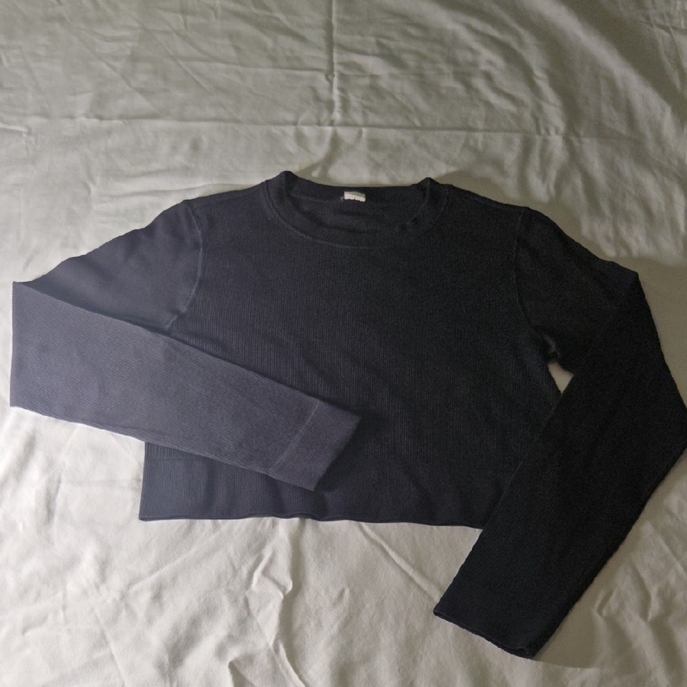 DSG Black Crop Long Sleeve Hoodie